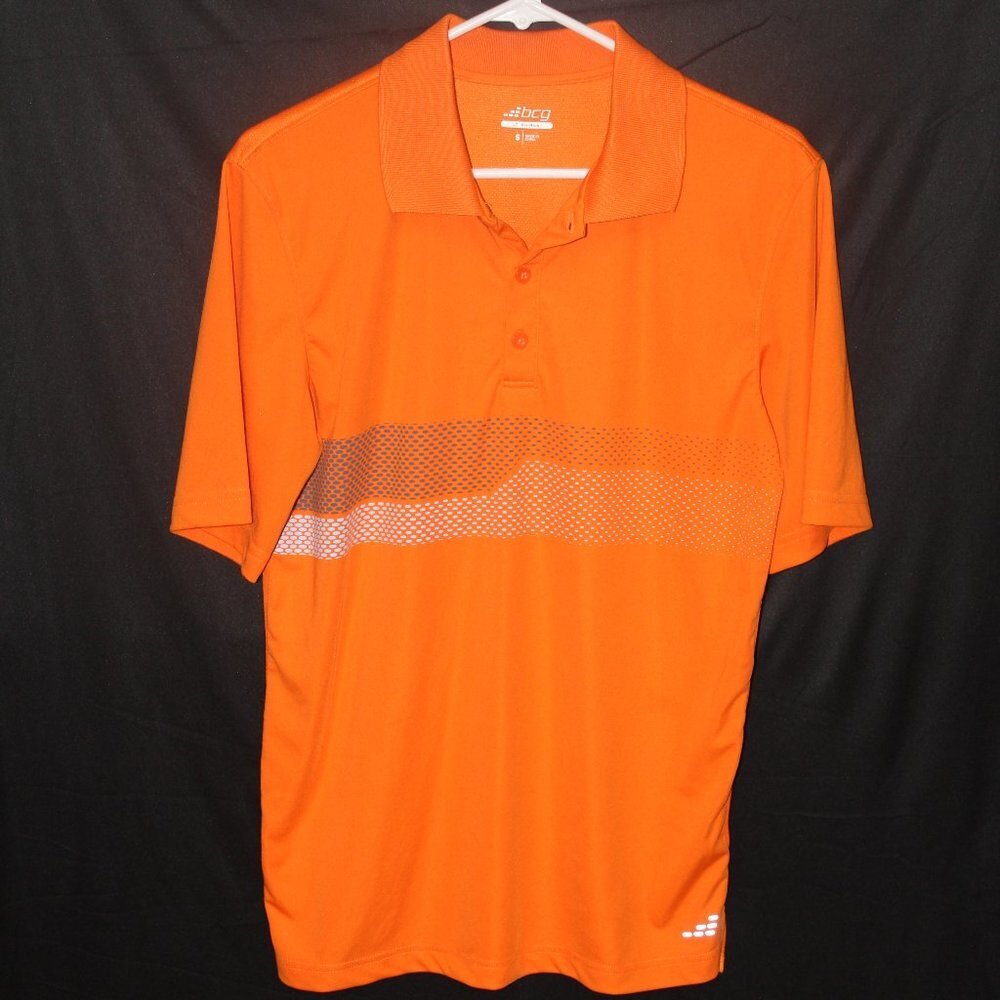 BCG Orange Tru-Wick Men's Small Collar Shirt